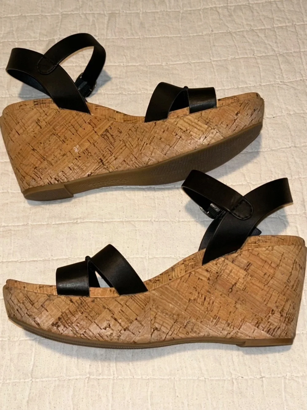Sonoma Goods For Life Black Leather Wedges